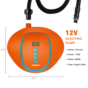 Pompa elettrica ad alta pressione per paddle board - elettrica con cavo