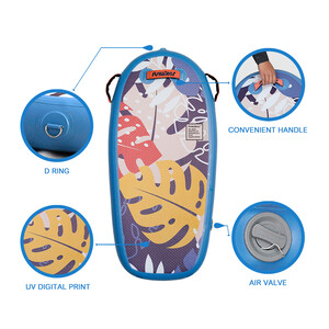 Tavola da paddle gonfiabile per bambini Bodyboard - Foglie blu