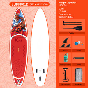 Tavola da surf gonfiabile Paddle Board 11' - Sup Koi Arancione