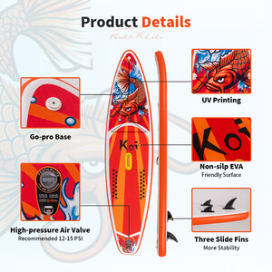 Tavola da surf gonfiabile Paddle Board 11'6" - Sup Koi Arancione