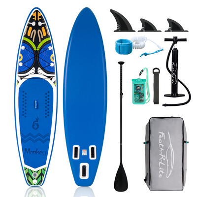 Tavola da surf gonfiabile Paddle Board 11' - Scimmia Blu