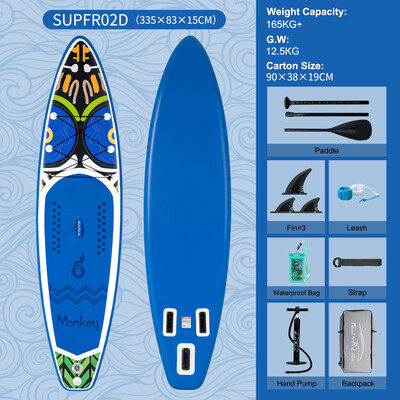 Tavola da surf gonfiabile Paddle Board 11' - Scimmia Blu