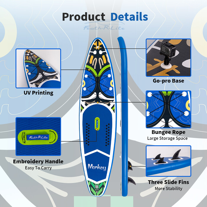 Tavola da surf gonfiabile Paddle Board 11'6" - Scimmia Blu