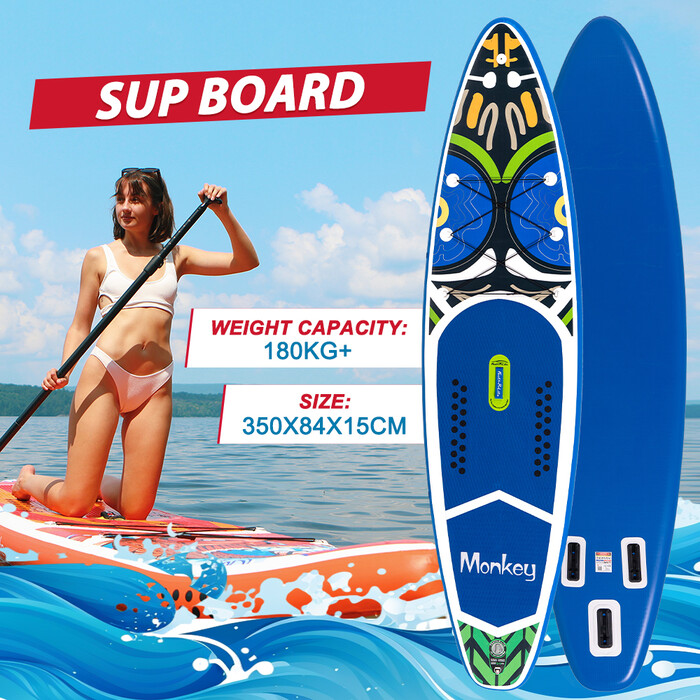 Tavola da surf gonfiabile Paddle Board 11'6" - Scimmia Blu