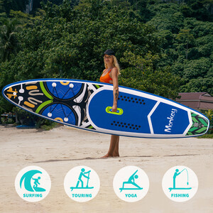 Tavola da surf gonfiabile Paddle Board 11'6" - Scimmia Blu