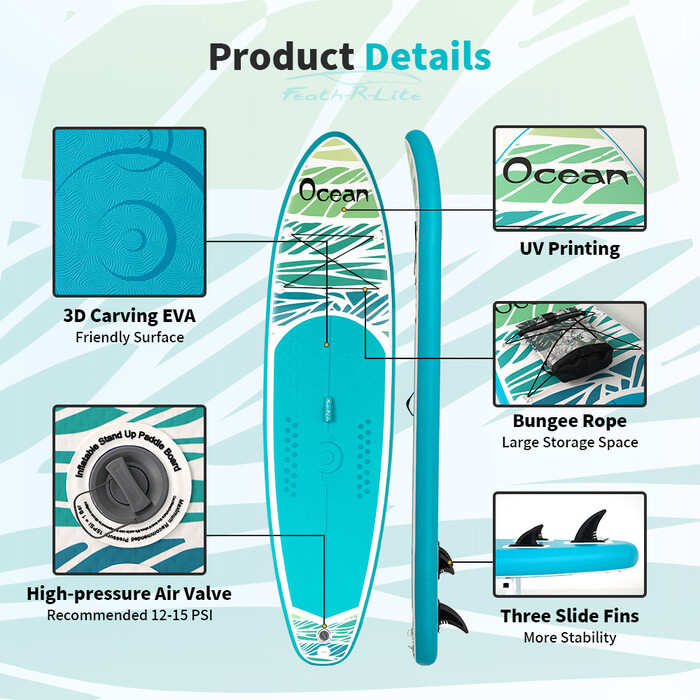 Tavola da surf gonfiabile Paddle Board 11' - Oceano Blu Cielo