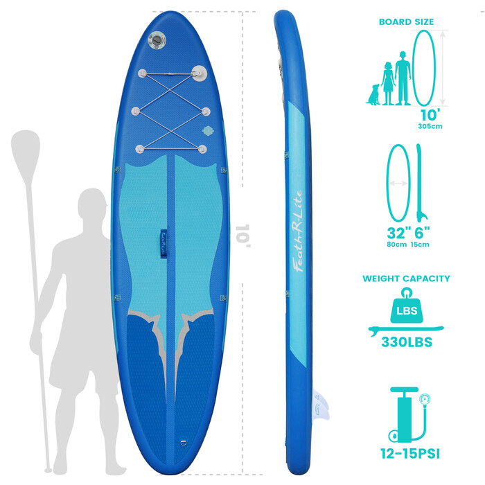 Tavola da surf gonfiabile Paddle Board 11' - Blu