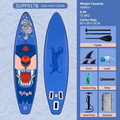 Tavola da surf gonfiabile Paddle Board 11' - Tigre Blu