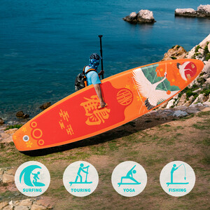 Tavola da surf gonfiabile Paddle Board 11' - Gru Arancione