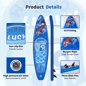 Tavola da surf gonfiabile Paddle Board 11' - Lucky Blu